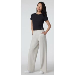 Vuori Elevation Trouser Women's Dreamknit Move™ Pants Ecru Heather XS